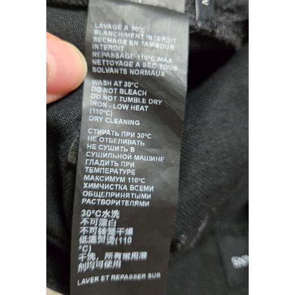 The Kooples Black Studded Fray Hem Button Fly Denim Shorts Women's 2 - Picture 9 of 10